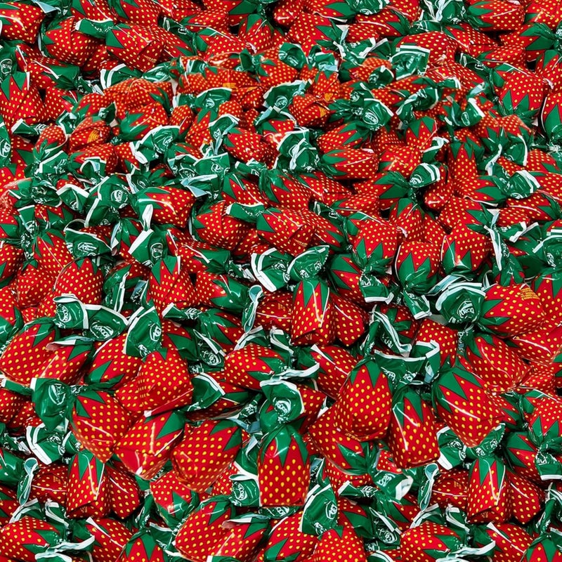 Assortit Strawberry Hard Candy Filled With Real Fruit Pulp - 1 lbs - Strawberry Flavored Bon Bons Filled with Real Strawberry Pulp - American Vintage Candy Snack Assortment - Individually Wrapped, 16 oz. - Image 1